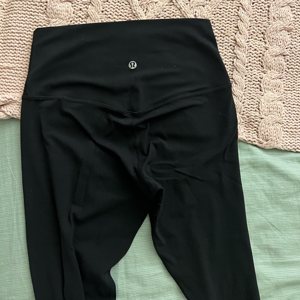 Lululemon Women Leggings Align Black High Waisted 28” Size 6